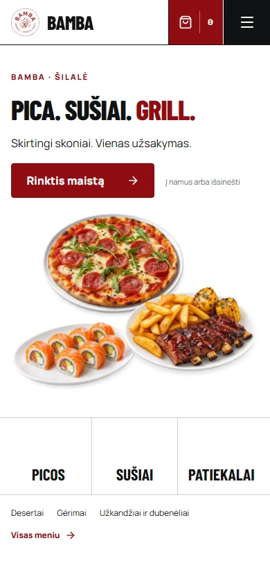 Bamba Pica — Mobile experience