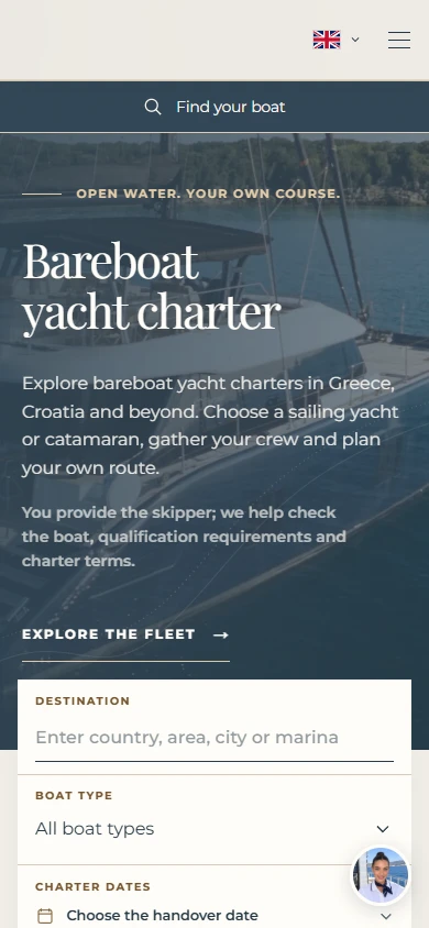 Yachting Planet — Mobile experience